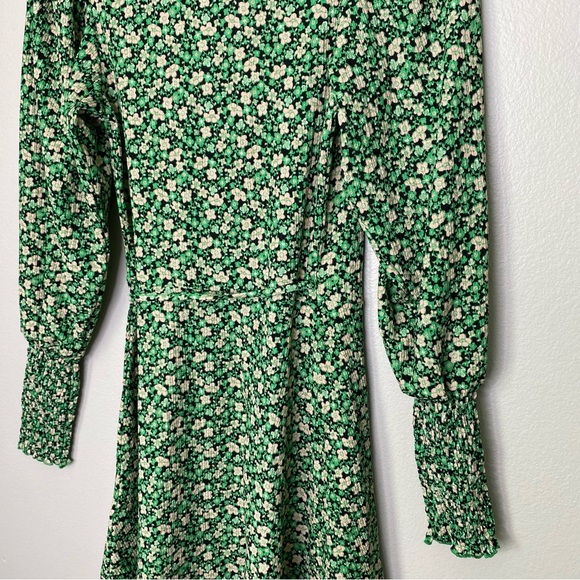 Topshop Green Boho Floral Wrap Mini Sundress - Picture 7 of 13